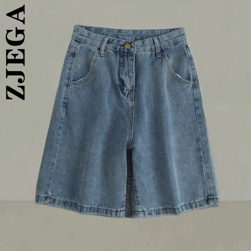 

Zjega Pants Y2k Women Fashion Jeans Denim Bottom Fit Blue Denim High Waist Button Jeans Denim Jeans Pants Female Woman