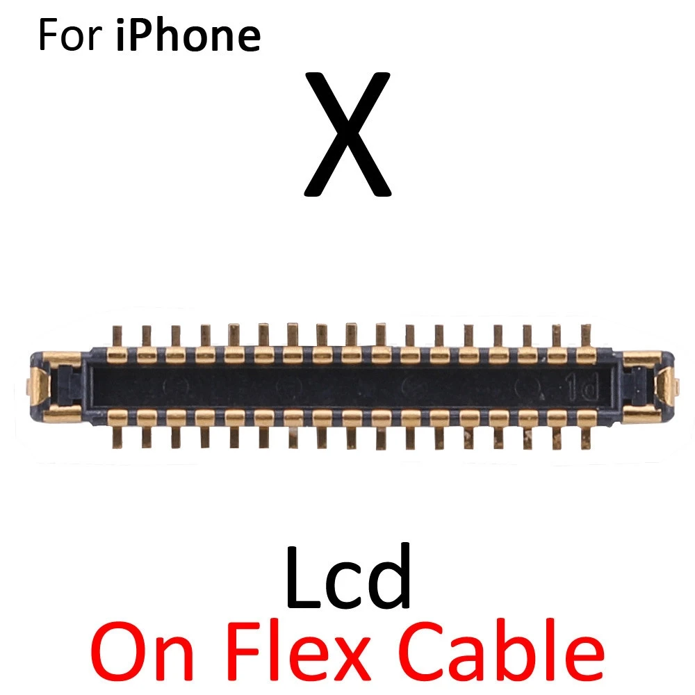 2 шт./лот для iPhone X XR XS Max ЖК-дисплей 3D дигитайзер сенсорного экрана FPC разъем на