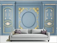 3d blue wallpapers custom mural european luxury gold engraving in the living room home decor photo wallpaper for walls in rolls
