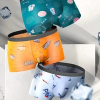 men boxer shorts fashion printed breathable underwear male youth student cute cartoon underpants graphene u convex pouch panties