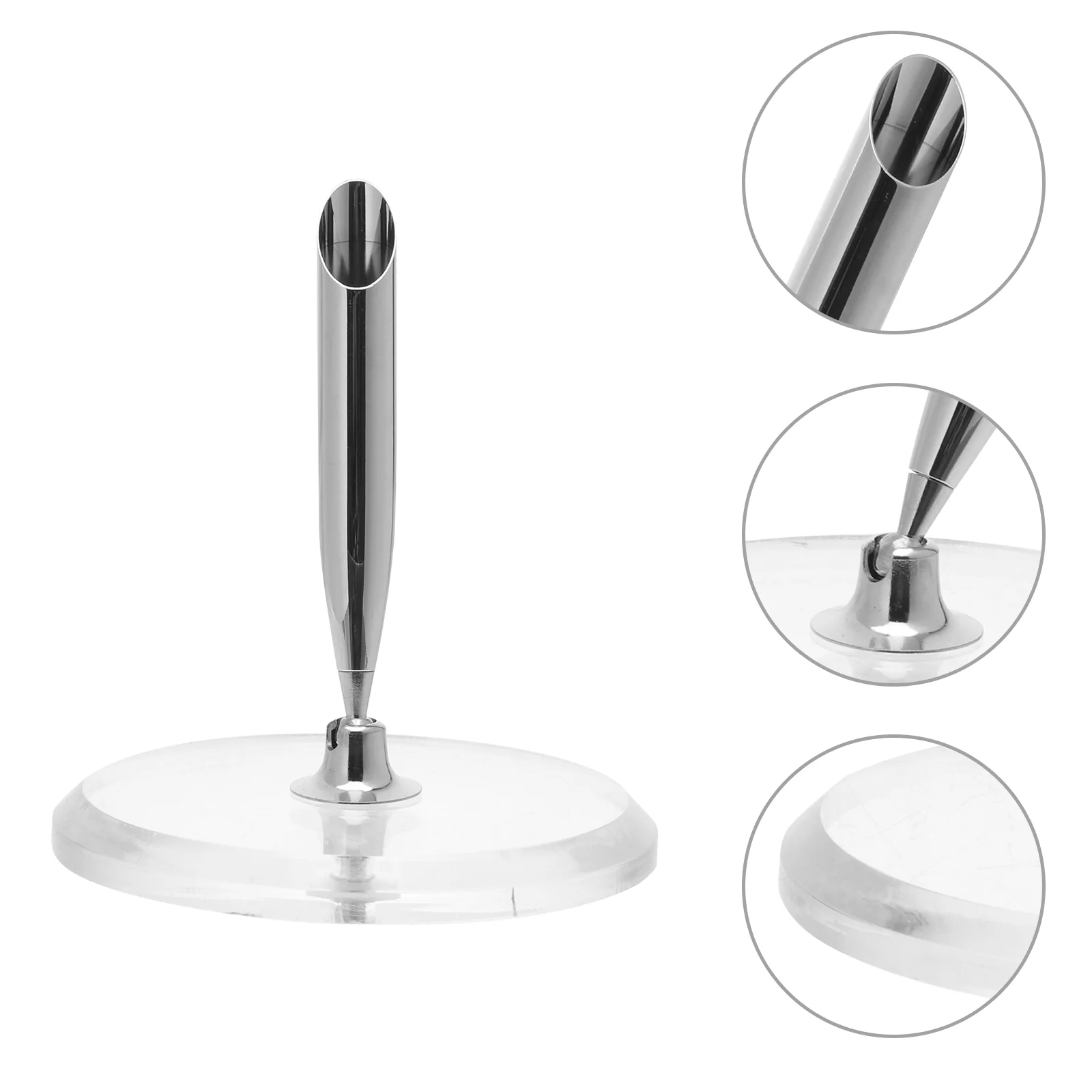 

Acrylic Crystal Signing Pen base Round Pen Holder for Gift Souvenir Welfare