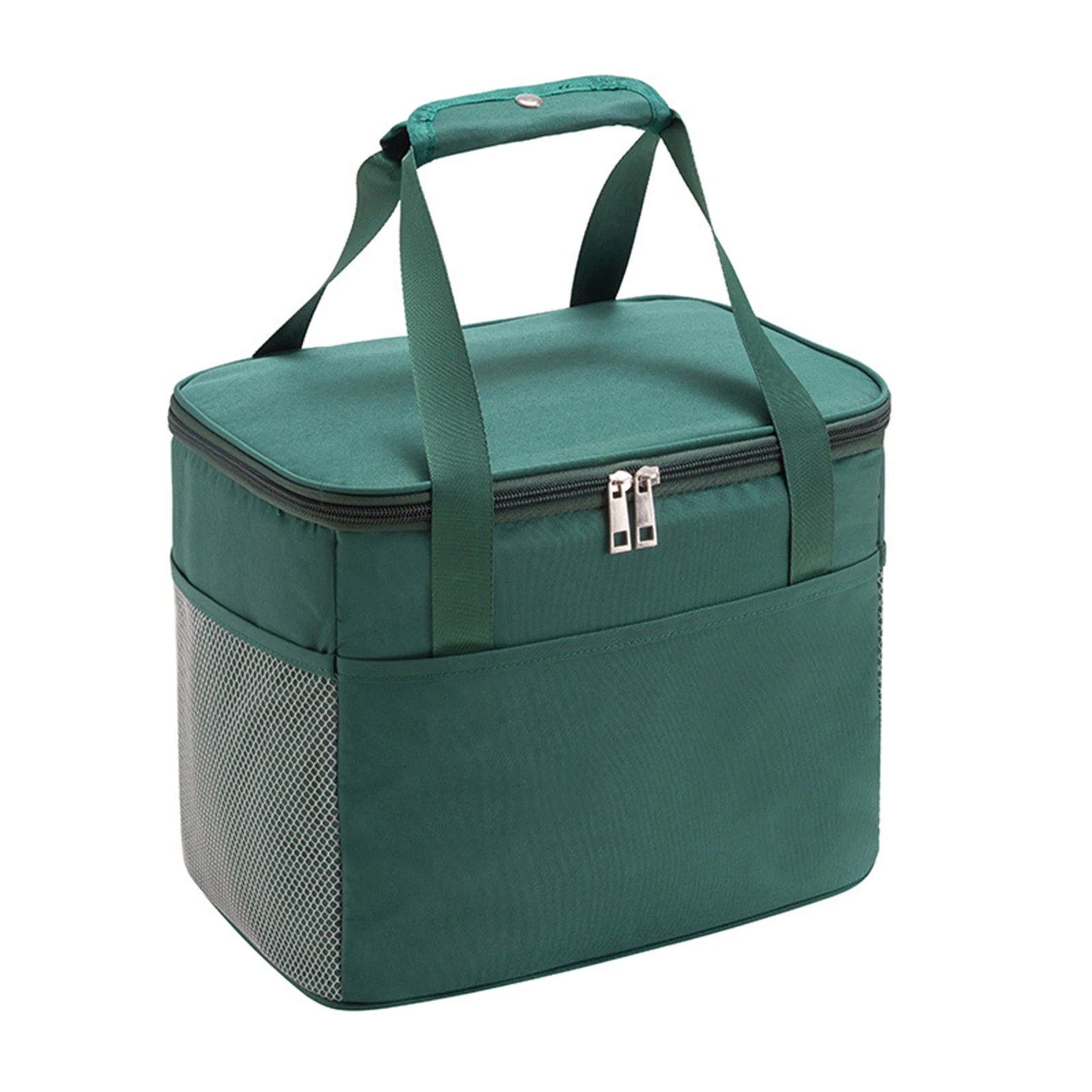 

Insulated Bento Tote Case Bag Large Capacity Picnic Lunch Bag with Side Pocket Waterproof Leakproof Zipper Closure