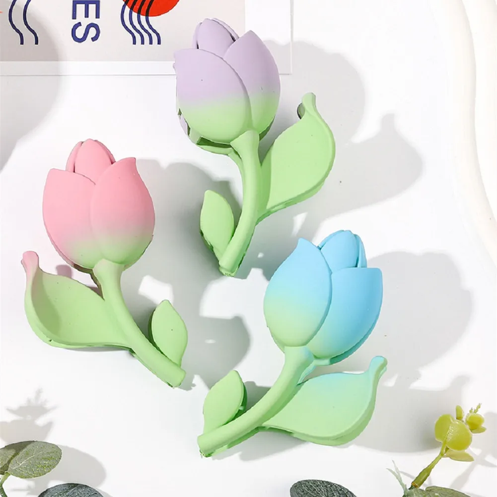 

New Tulip Hair Claw Flower Grace Shark Clip Headdress Vintage Ponytail Claw Clip Trendy Sweet HAIR CLIP FOR GIRL Hair Jewelry