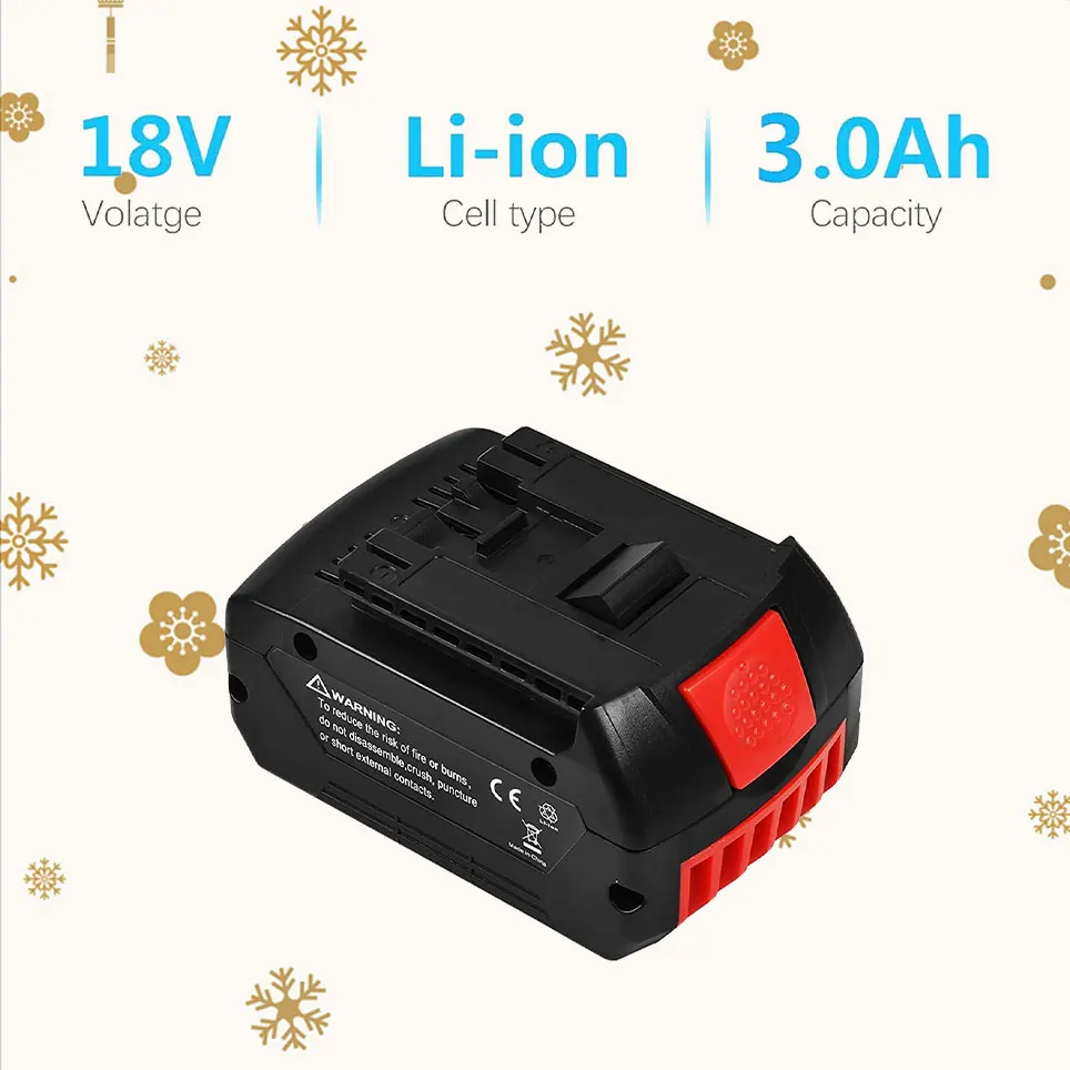 

Литий-ионный аккумулятор Bosch 18 в, совместимый с BAT609, BAT622, BAT620, BAT609G, BAT618, BAT618G, BAT619, BAT619G, BAT610G, 2022