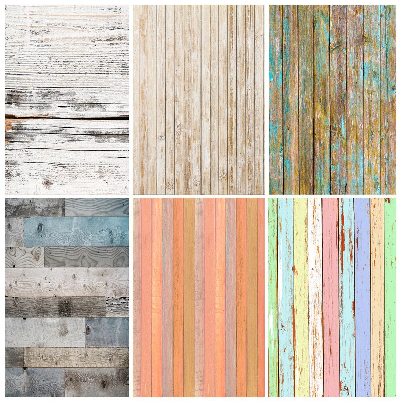 

SHENGYONGBAO Wooden Photography Background Wood Plank Texture Newborn Baby Portrait Photocall Photo Backdrops Prop 210318MXX-S2