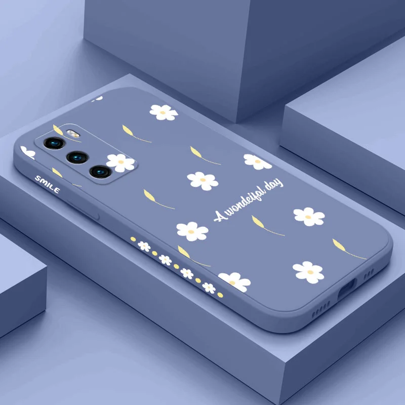 Чехол для телефона с маленькими хризантемами Huawei P40 P50 P30 P20 Pro Lite Nova 5t Y7A Mate 40 30 20