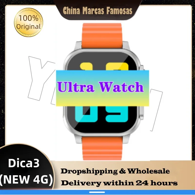 

2023 4G NEW Dica3 Smart Watches Bluetooth Call+SIM Card Call 520mAh 2.0'' Screen 4G Full Network Fitness Tracker Smartwatch Men