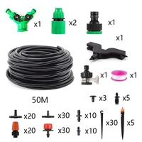 5m 50m garden micro irrigation kits drip kits misting watering system watering automatic adjustable dripper atomizer sets