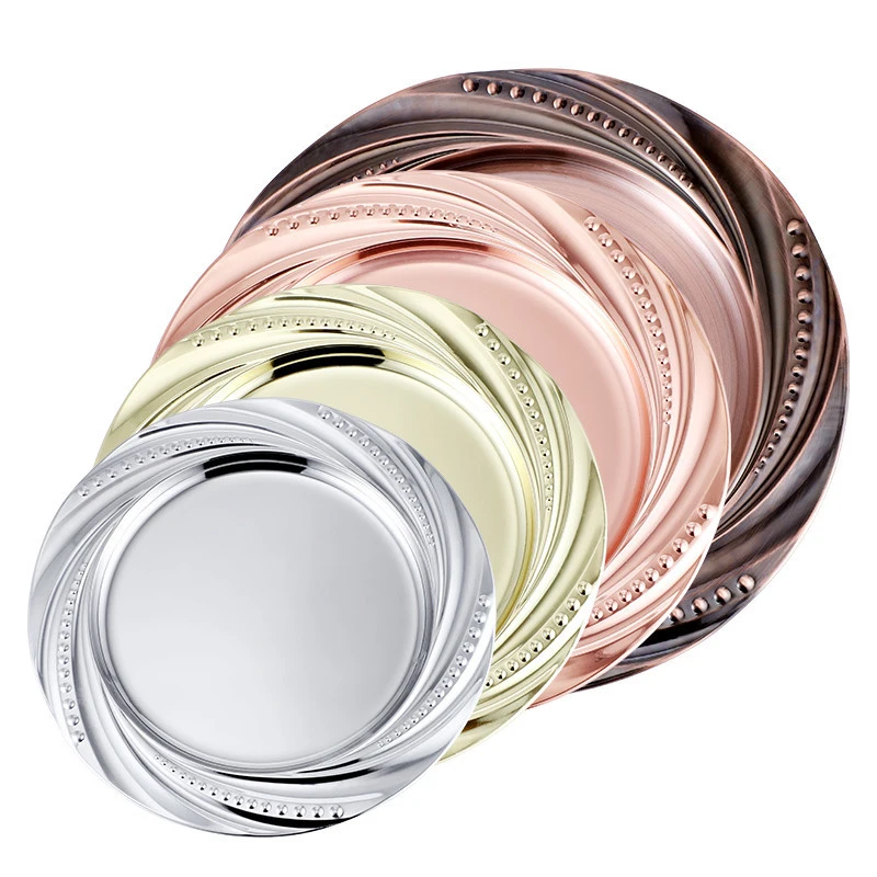 

Обеденные тарелки с покрытием из нержавеющей стали, 9,5-13,5 дюйма