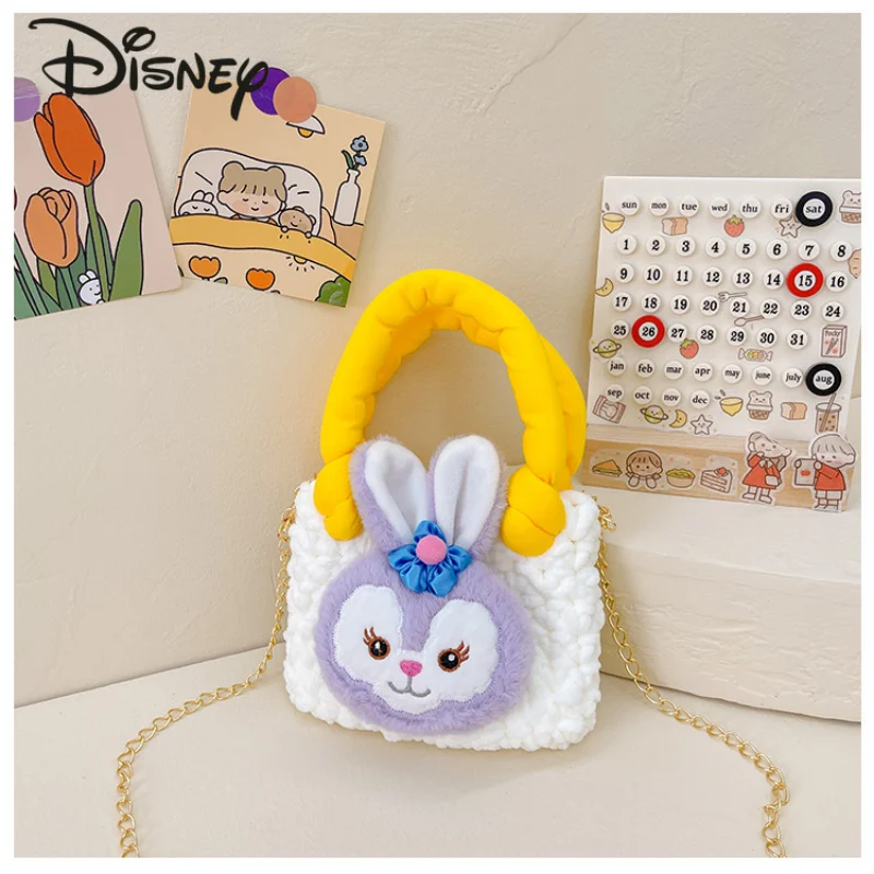 Disney 2023 New Plush Women's Handbag Fashion High Quality Children's Zero Wallet Cartoon Casual Versatile Parent Child Bag
