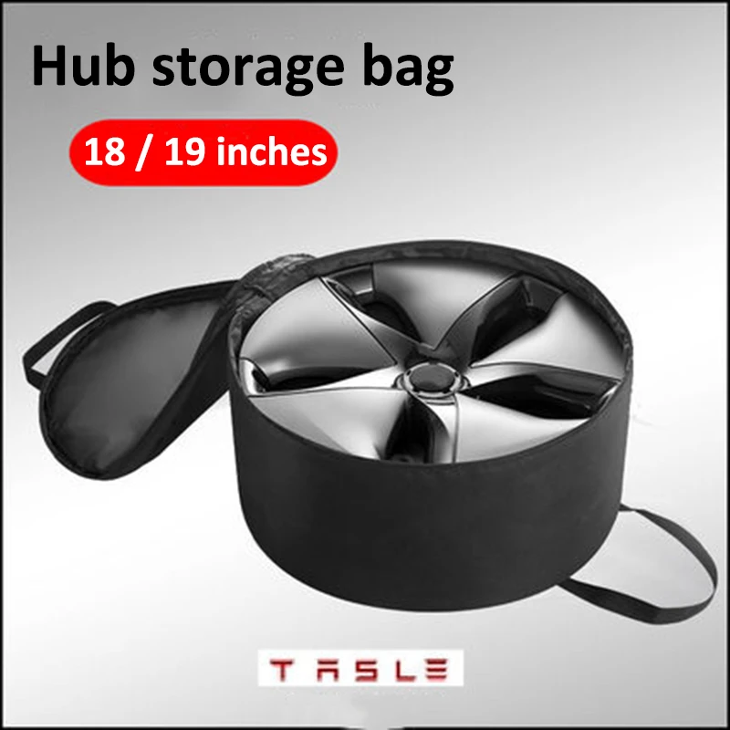 

For Tesla Hubcaps Bag Oxford Wheel Cover Storage Bag Model3 Aero 18"/ ModelY 19" Wheel Protection Service Tool Storage Bag