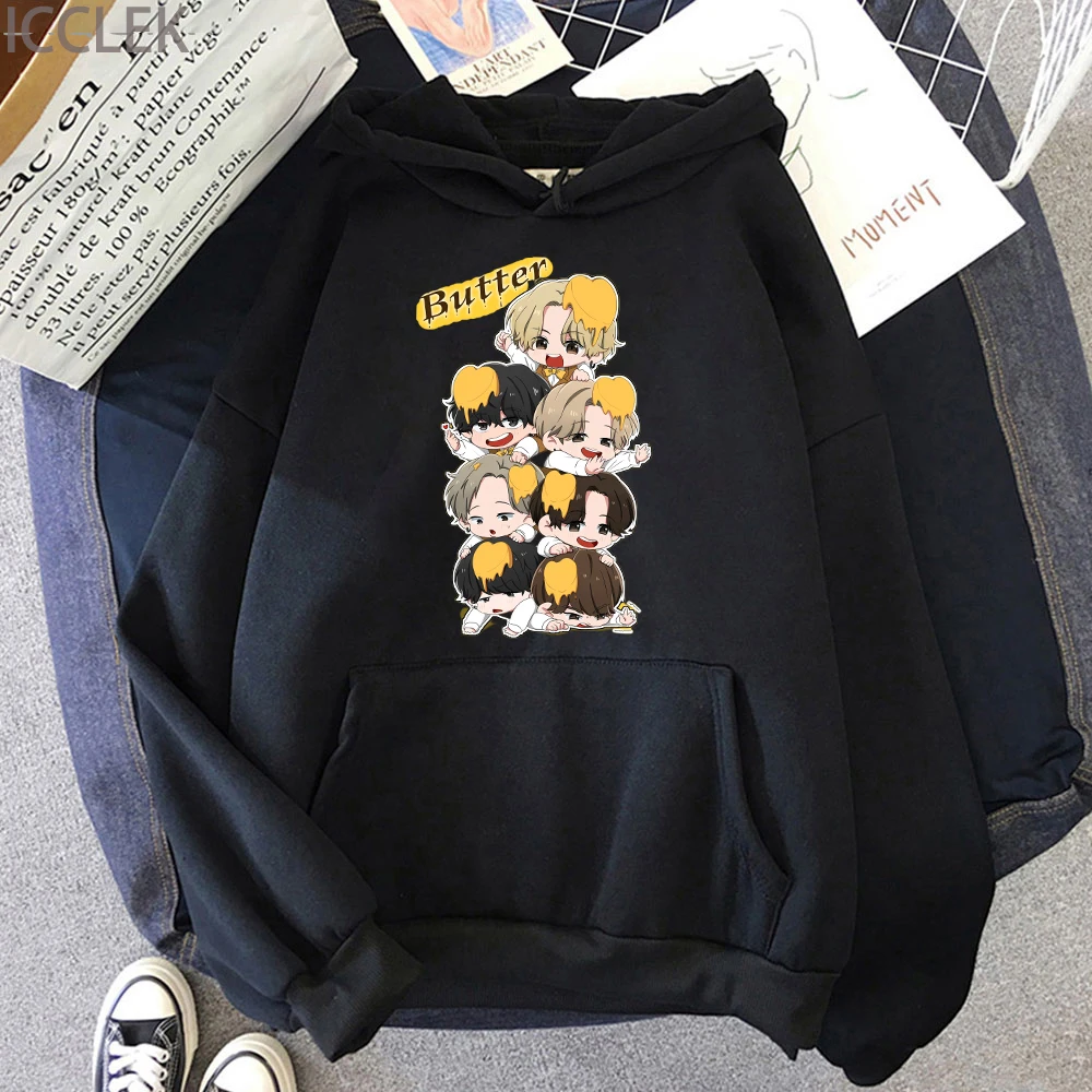 

Kpop Butter Album Permission To Dance Hoodie Sweatshirt Graphic Harajuku Hoodie Kawaii Letter Printing Sweatshirt Women Clothes