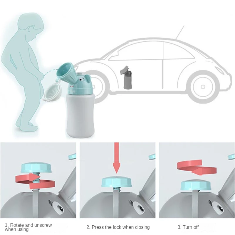Портативная аварийная детская бутылочка для мочи путешествий и использования в