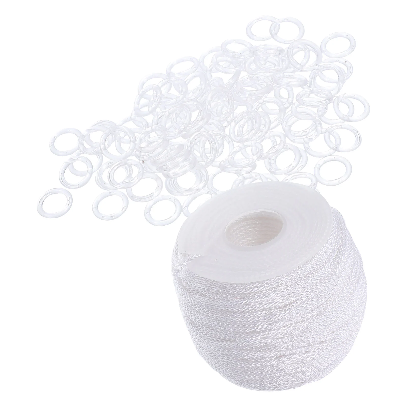 

1 Set of Durable Curtain Hanging Wire Practical Curtain Hanging Rope with Rings