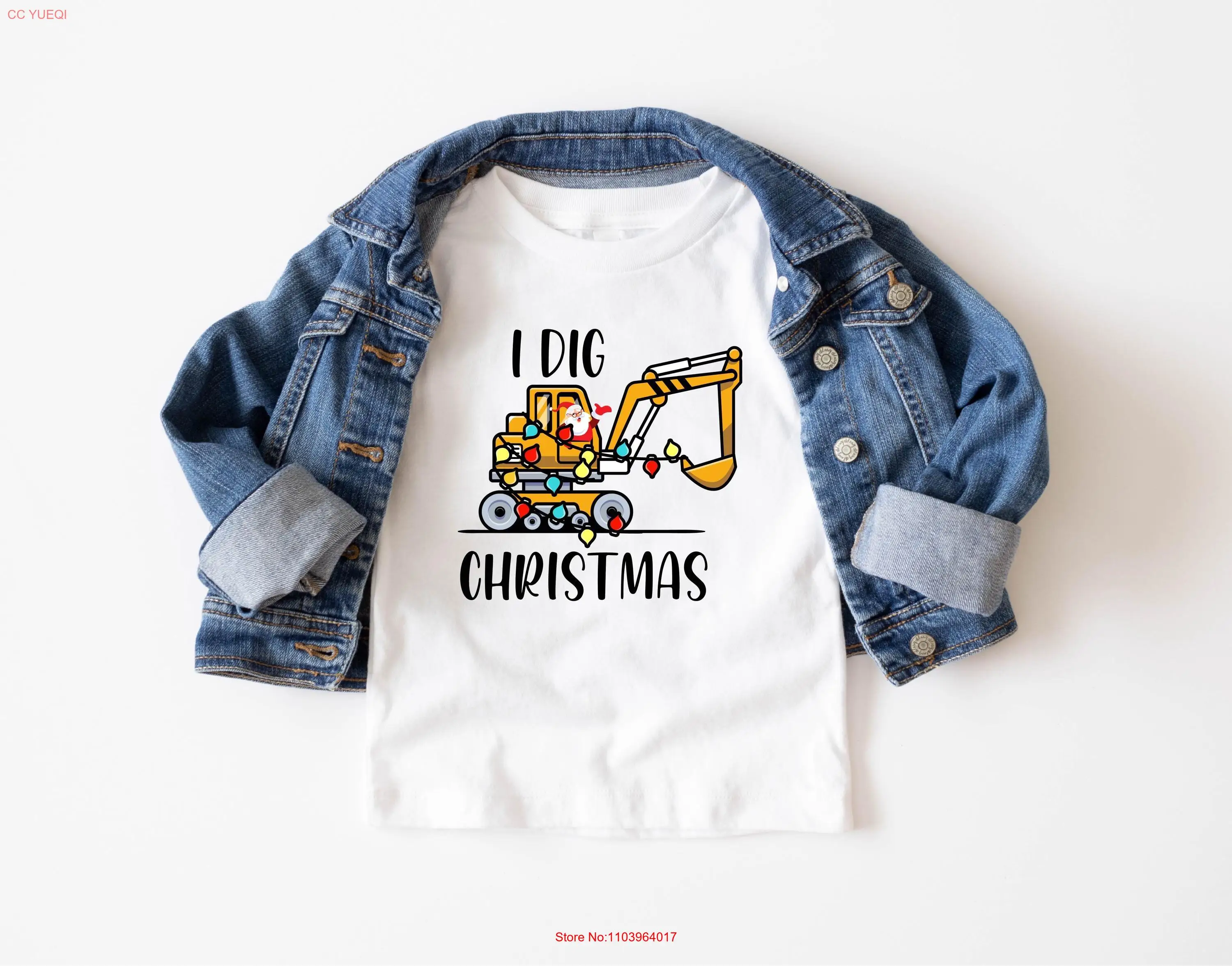 Рождественская футболка I Dig веселая детская праздничная для маленьких мальчиков