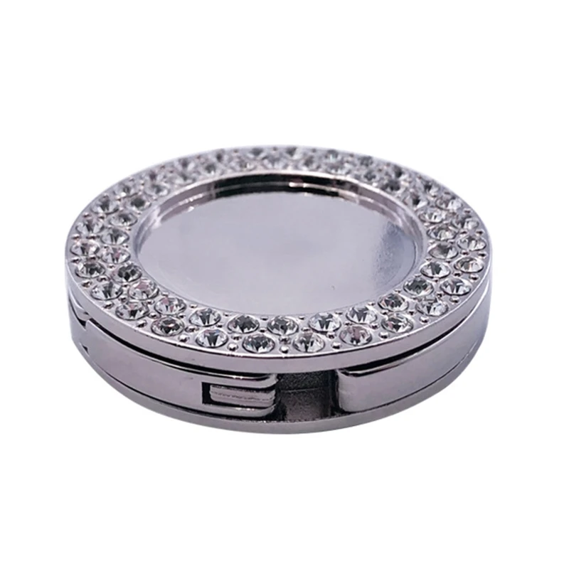 

Portable Purse Hook Handbag Hanger Fashionable Rhinestone Handbag Bag Holder Women's Handbag Folding Decor Table Hook