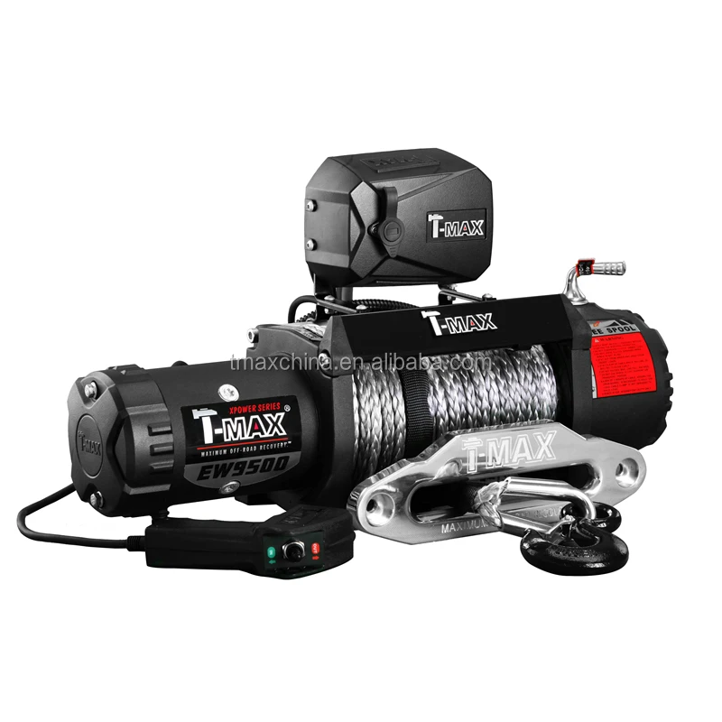 

T-max X-power 9500 lbs synthetic rope treuil winch electric winch