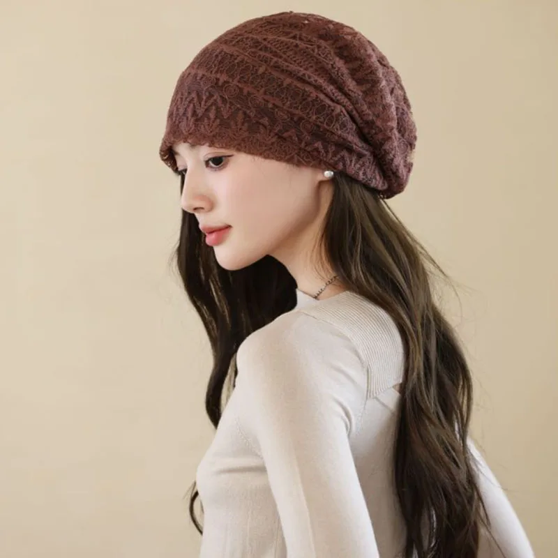 Шапка женская кружевная Повседневная летняя дышащая шапка от солнца с ажурным