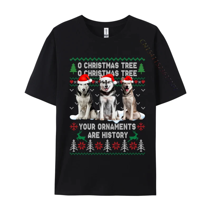 Милая сибирская собака хаски Oh Christmas Tree Ugly Xmas футболки для мужчин премиум-класса