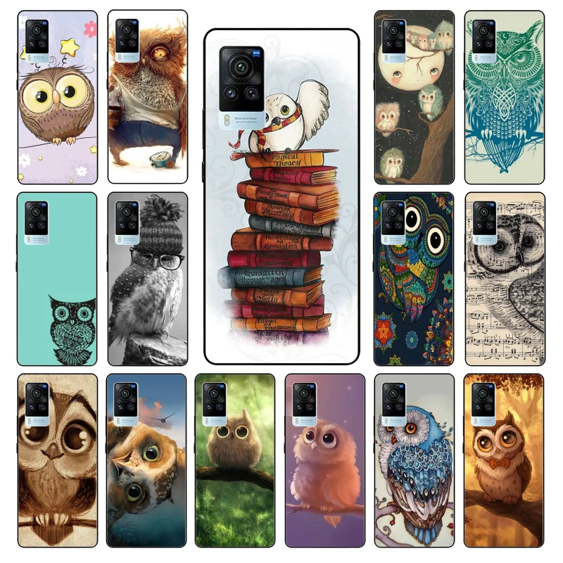 

Animal Cute Cartoon Owl Phone Case for VIVO V21e V20 SE V2023 V15 Pro V21 V19 V17 Neo 1819 1915 1907 1906 X60 Pro X50