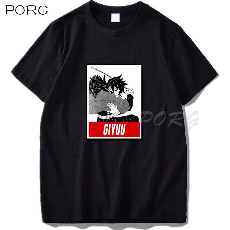

GIYU TOMIOKA DEMON SLAYER Kimetsu No Yaiba Japanese Anime T Shirt Men Manga Summer T-shirt Casual Tshirt Streetwear Top Tee Male