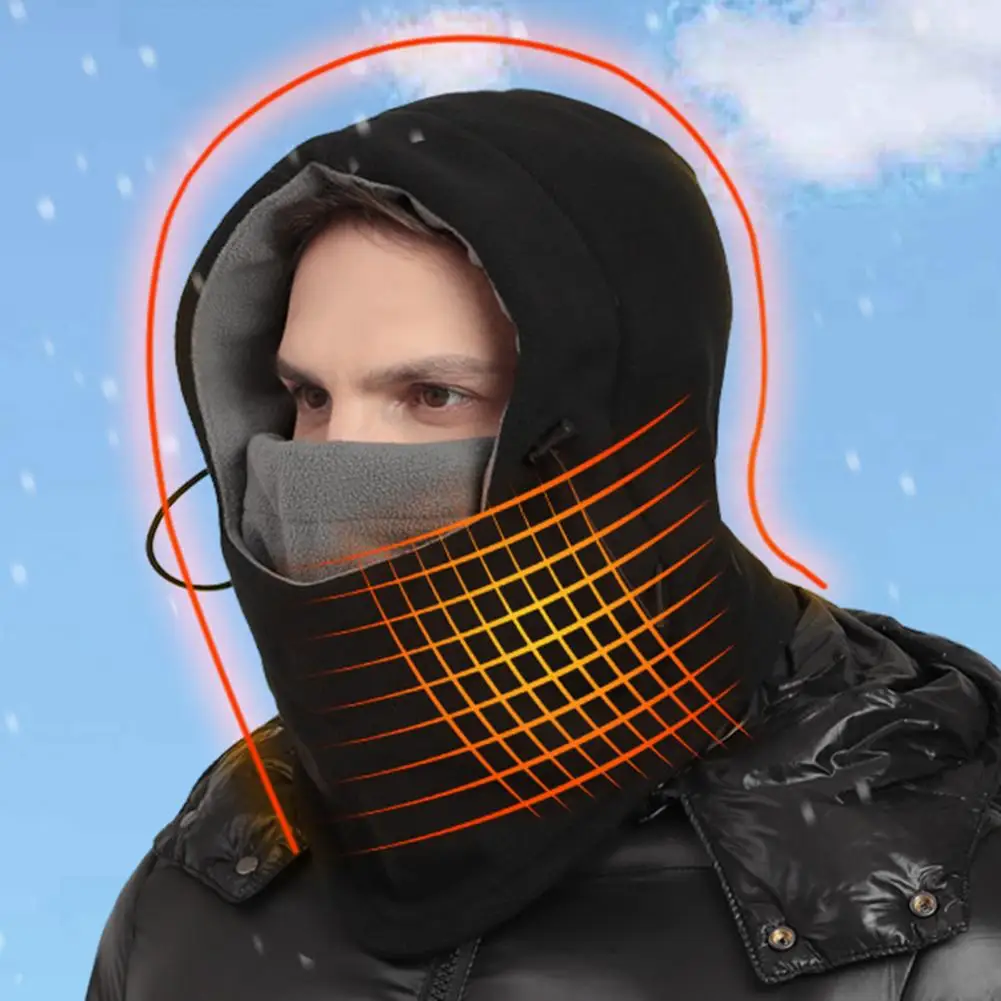 

Лыжный капюшон на шнурке моющийся сохраняет тепло ветрозащитный зимний мужской женский зимний капюшон шапка для велоспорта на каждый день