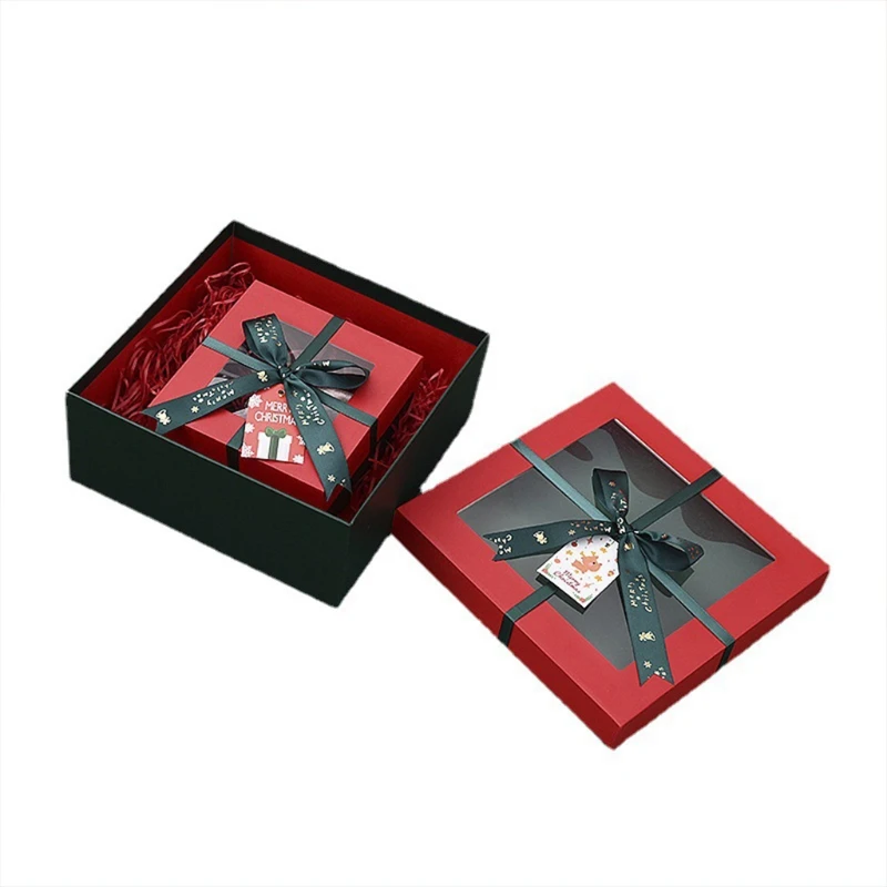 With Bow Clear Window Lid For Wrapping Party Decor Drop Shipping