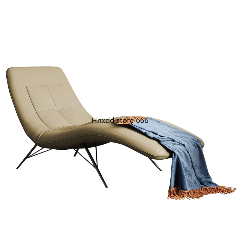 Итальянский минималистичный кожаный диван-шезлонг