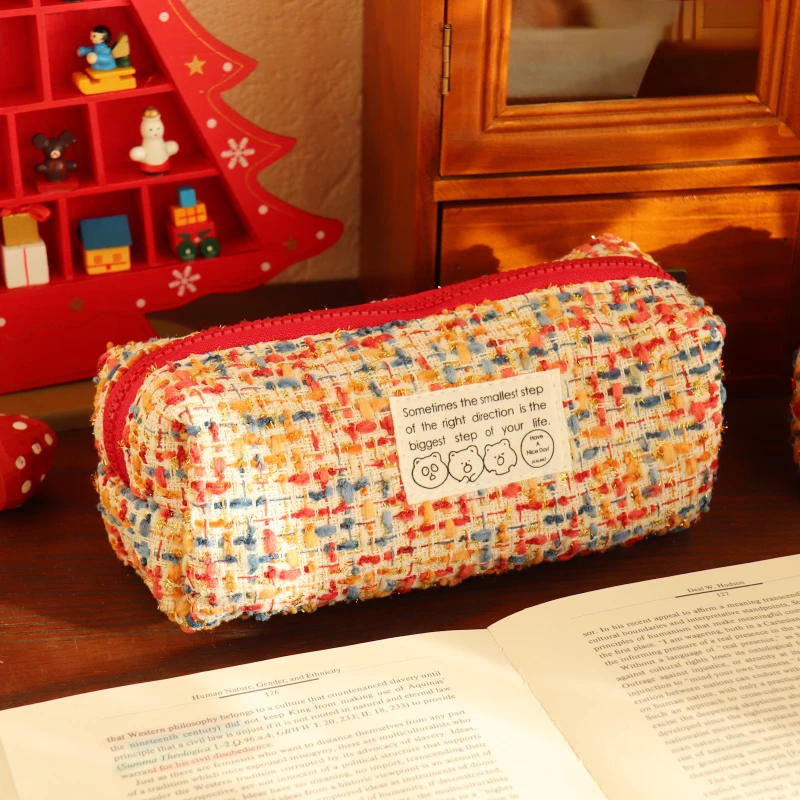 

Нежный Бриз Леди Карандаш сумка на молнии 20*8*8 см креативный вязаный Модный чехол Подарок 2023 обратно в школу подарок