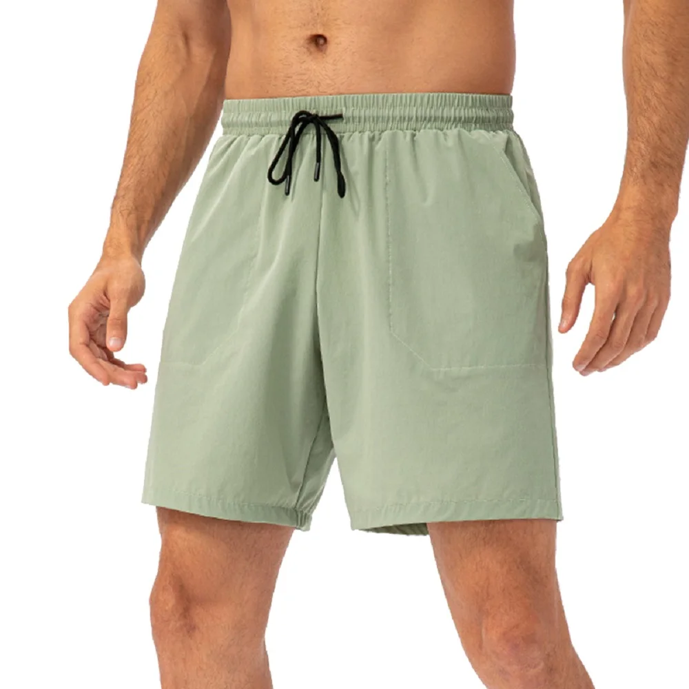 

Свободные прямые стильные мужские шорты на завязках с эластичной талией, удобные трикотажные летние брюки с логотипом на заказ