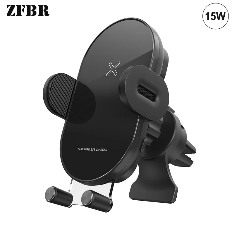 

FOD Phone Magnetic Holder for Iphone Wireless Fast Charging Car Charger 15W Dual Coil Adjustble Bottom Bracket for Magsafe Stand