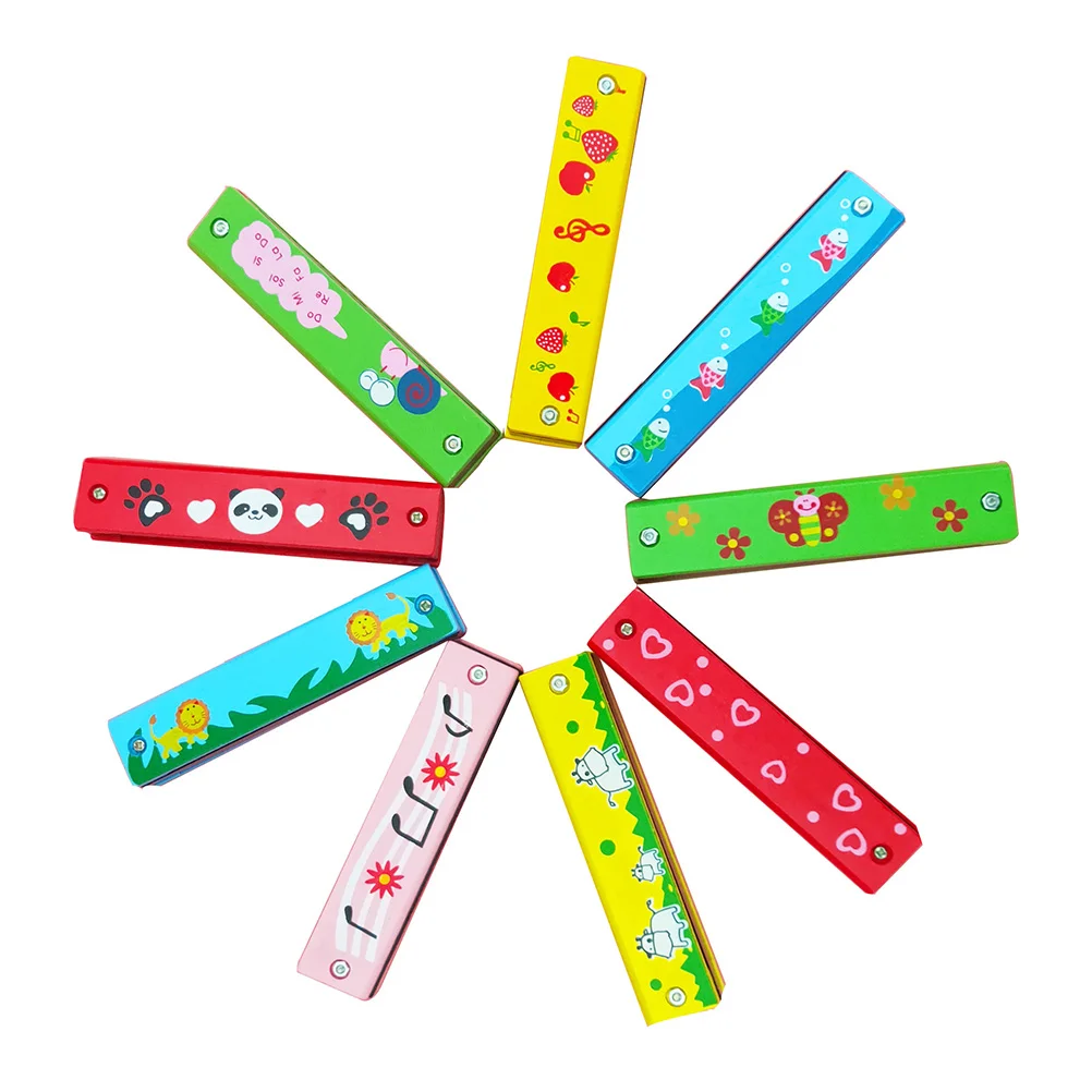 

3pcs Harmonica Toy Double Row Harmonica Toy Enlightenment Instrument 16 Holes Music Harmonica Toy for Children