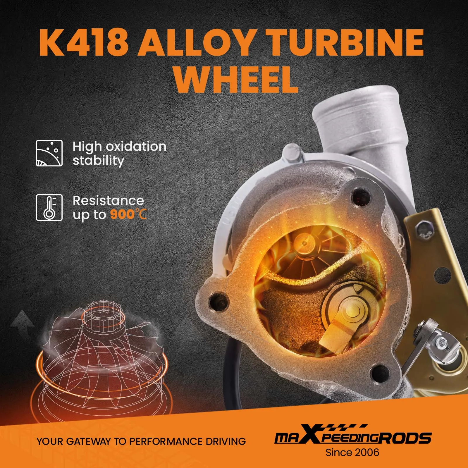 K04-015 Турбокомпрессор для Audi A4 A6 Quattro 1.8T VW Passat 1.8L 53049700015 53039880073 53039880029