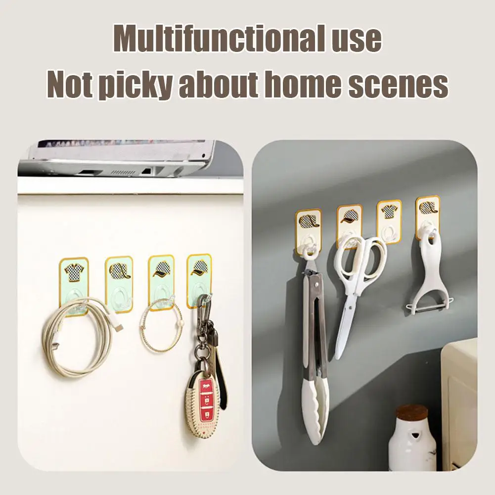 

Multifunctional Hook Behind The Door Hooks For Clothes Hat Scarf Key Holders Rack Home Decoration Wall Shlef Hanger M1D0