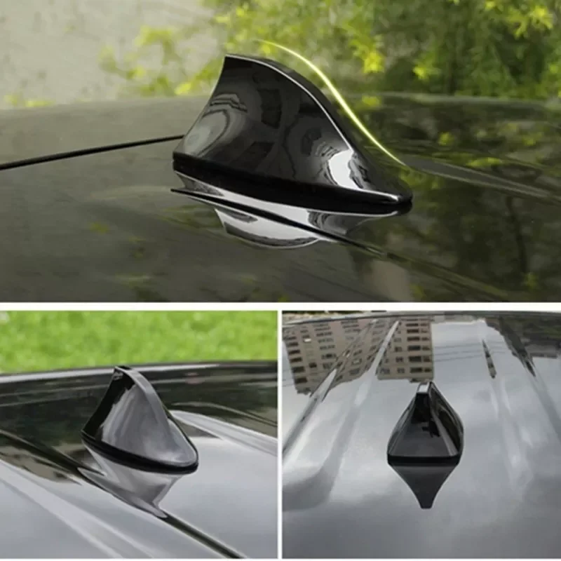 

New Upgraded Signal Car Antenna Roof Shark Fin Antenna Universal FM/AM Signal Protective Aerial Car Styling Decoration