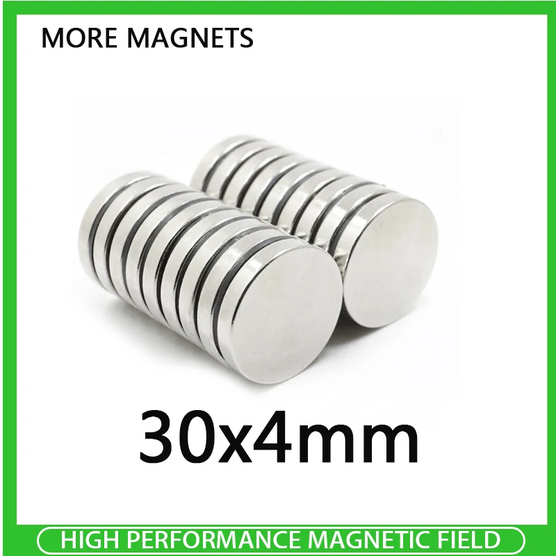 

2~30PCS 30x4mm Permanent NdFeB Magnet 30mm x 4mm N35 Round Neodymium Magnets Strong Disc Magnets 30*4mm