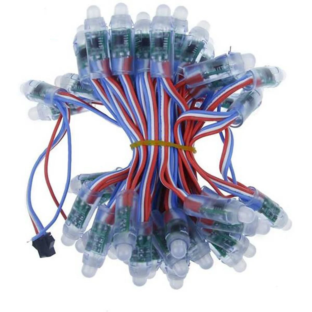 СВЕТОДИОДНАЯ Гирлянда WS2811 100 IC RGB с пиксельным модулем 12 мм IP68 5 В