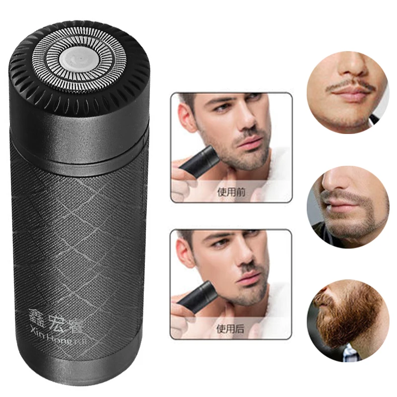 

Men's Mini Electric Shaver Portable Electric Shaver Beard Knife USB Rechargeable Men's Shaver Facial Body Shaver