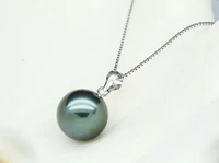 charming 9mm natural south sea tahitian genuine black round pearl pendant free shipping for women men jewelry pendant 018