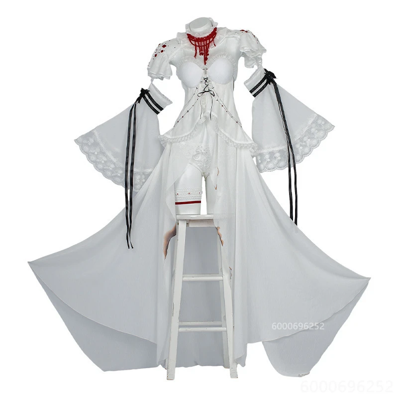 Женский костюм для косплея Дорога в нигде пикантное белое платье с париком