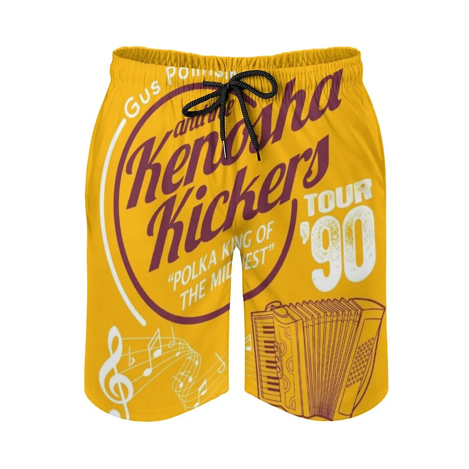 

Gus Polinski And The Kenosha Kickers Surfing Beach Shorts Men'S Boardshorts Patchwork Surf Swim Short Pants Home Alone Gus