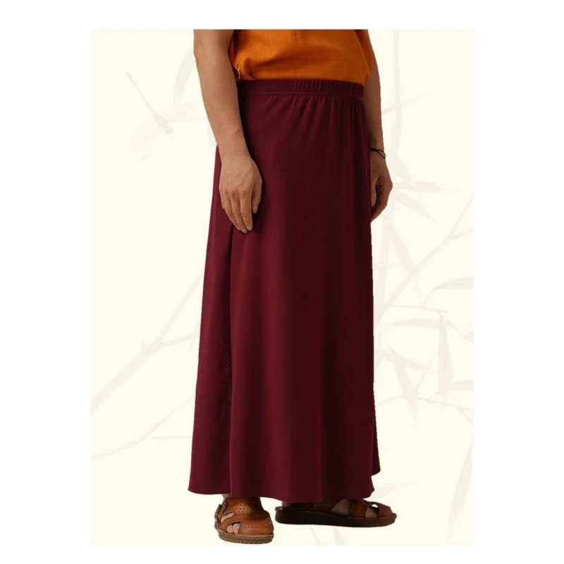 Tibetan Buddhist Lama Monk Skirt Tibeta Monk Elastic Inner Skirt Men Buddhism Clothing Summer Winter