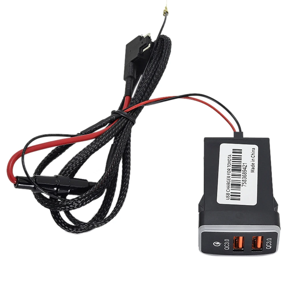 

Car Dual USB 3.0 Fast Charger 12-24V Car Charger with LED Ambient Light Suitable for