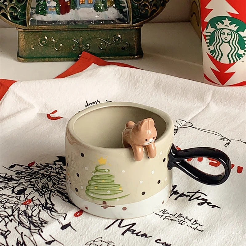 

Simple Christmas Tree Mug Christmas Coffee Cup Ceramic Cup Christmas Gift Mugs Coffee Cups