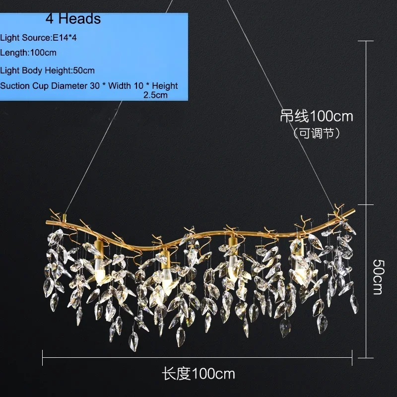 

Золотая хрустальная люстра Artpad PL149