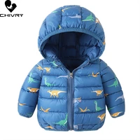 autumn winter kids cotton padded jacket infant baby boys girls cartoon hooded warm parkas coat childrens down jackets clothing