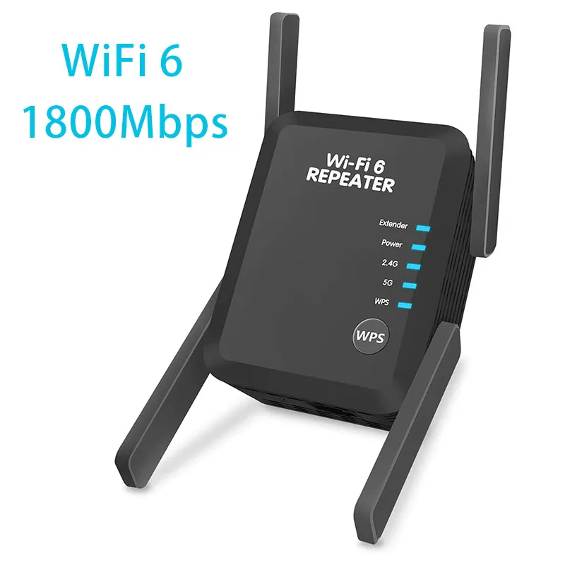 

Усилитель Wi-Fi 6 AX1800Mbps, ретранслятор диапазона Wi-Fi 2,4 ГГц и 5,8 ГГц, двухдиапазонный беспроводной усилитель сигнала с портом Ethernet