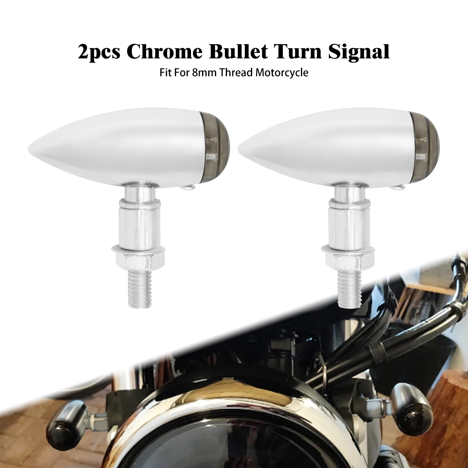 

Mini Bullet Motorcycle Turn Signals Light Amber Flashing Lights Lamp For Harley Touring Softail Sportster XL 883 1200 Dyna