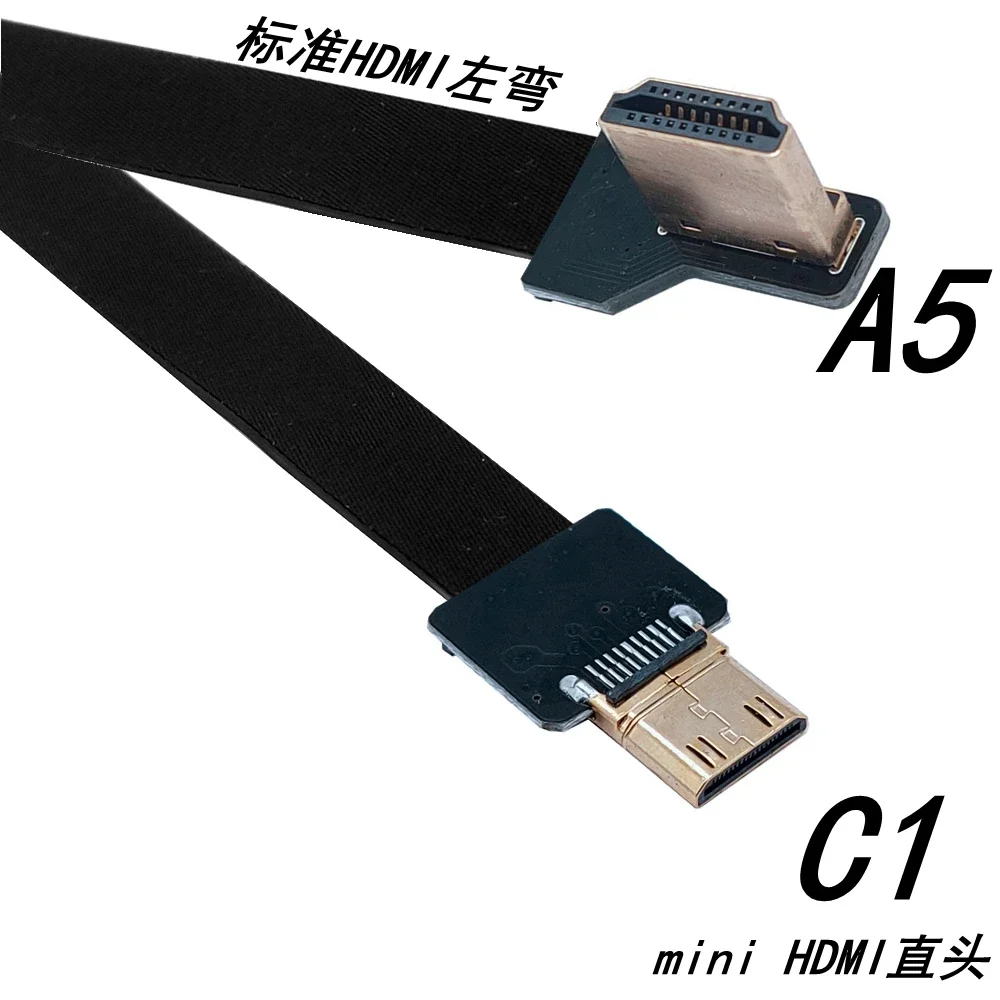 FPV HD Type A Stecker Links/RI Abgewinkelt 90 Grad Zu HDTV-kompatibel HDTV FPC Flach Kabel Für kamera TV Multicopter Luftaufstelle