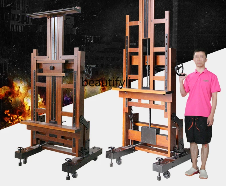 Большой масляный мольберт профессиональный многофункциональный двойной ручной